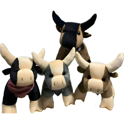 Peluche Torito Con Pañuelo - Toro Suave 12 Piezas De 28 Cm Color Multicolor | Meses sin interés