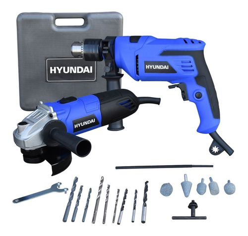 Kit De Rotomartillo Hyrt500 + Mini Amoladora Hya500- Hyk5000