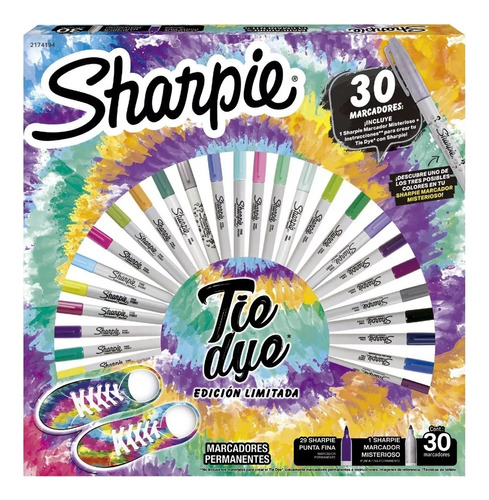 Ruleta De Fibras Sharpie Marcadores Tie Dye X30 Colores