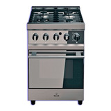 Cocina A Gas Morelli Zafira 550 Fundicion Vidrio Templado Color Plateado