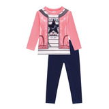 Conjunto De Moletom Flanela Feminino Infantil Brandili 54280