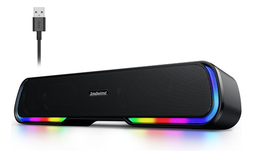 Imdwimd Altavoces Bluetooth Para Pc, Altavoces Rgb Para Jue.