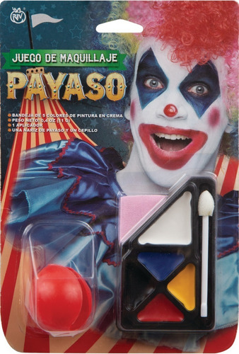 Juego De Maquillaje De Payaso Con Nariz Para Halloween