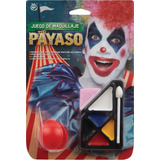 Juego De Maquillaje De Payaso Con Nariz Para Halloween