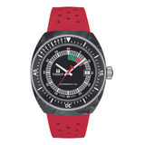 Reloj Unisex Tissot T145.407.97.057.02 Sideral Powermatic 80 Color De La Correa Rojo Color Del Bisel Plateado Color Del Fondo Negro