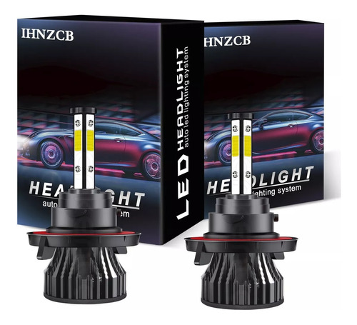 Kit De Faros Led H13 De 4 Lados, 6000 K, Blanco, Luces Bajas