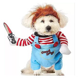Disfraz Chucky Para Perro Halloween Raza Pequeña Y Medianas