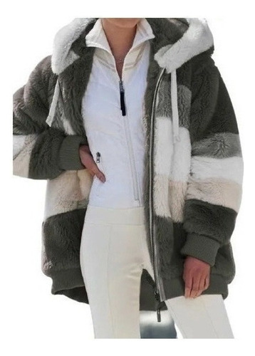 S Chaqueta De Lana Solta Unisex Pelucia Caliente Para Otoño E