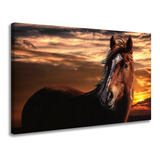 Quadro Decorativo Em Tela Para Sala Quarto Cavalo Grande Sol