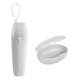 Kit Porta Escova E Saboneteira Banheiro Viagem Lavabo - Ou Cor Branco