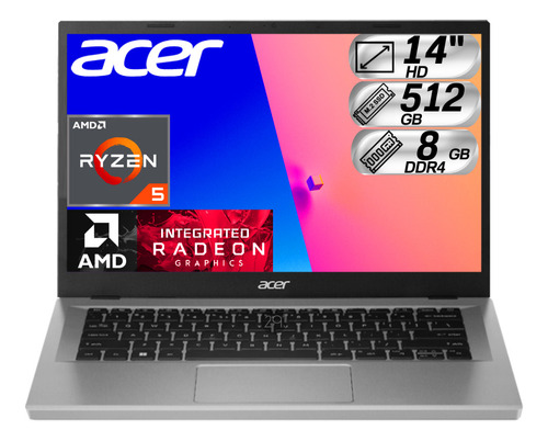 Computador Portatil Acer Amd Ryzen 5 Ram 8gb Ssd 512gb Gráfi