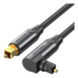 Vention - Cabo Óptico Áudio 90o Fibra Toslink Spdif 50cm