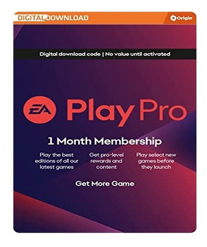 Ea Play Pro 1 Mes Para Pc -  Origin - Entrega Rapida