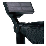 Lampara Solar Estaca Aplique Parque Jardín Exterior 7 Led Color Negro