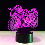 Lámpara Led 3d Para Moto, Coche, 16 Colores