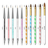 Pincel De Dibujo Nail Art Point Drill []