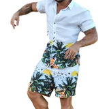 Conjunto De Camisa Hawaiana De Hombre For La Playa