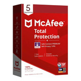 Antivirus Mcafee Total Protection + Vpn 5 Dispositivos 1 Año