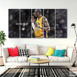 Quadro Decorativo Kobe Bryant Invincible 5 Peças