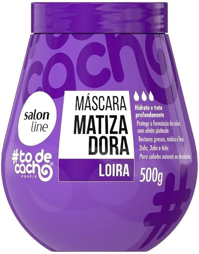 Máscara De Hidratação Matizadora #todecacho Loiros Salon Line 500g