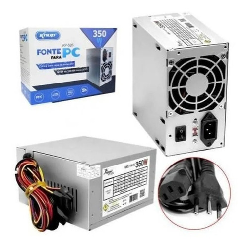 Fonte De Alimentação Para Pc Knup Kp-526 350w, 110v/220v