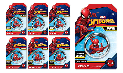 Ja-ru Marvel Spiderman Yoyo (6 Yoyos) Yoyo Principiante Y Pr