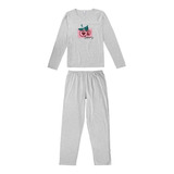 Pijama Inverno Basico Feminino Adulto Malwee Cereja