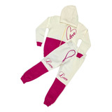 Conjunto De Moletom Feminino  Infantil Frio 4-16 Love