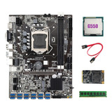 Placa Madre B75 Eth Mining 12xpcie A Usb+cpu+g550+ddr3 De 4