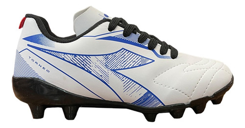 Botin Diadora Clasico Futbol Campo Del 30 Al 34 Blanco Azul