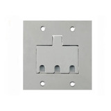 Placa De Piso 4x4 Aluminio 3 Rj45/rj11 - Stamplac