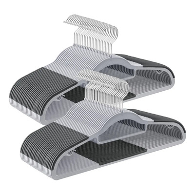 Songmics 50 Ganchos Perchas Para Ropa Crp20g50 42 Cm Largo Color Gris claro\u002FGris oscuro | Envío gratis