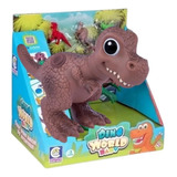 Brinquedo Boneco Dino World Babys Trex C/ 3 Mini Dinossauros