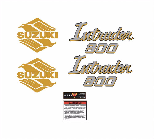 Adesivos Kit Compatível Suzuki Intruder 800 Azul It004