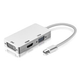 Adaptador Conversor Mini Display Port A Vga Hdmi Dvi (3 Sal)