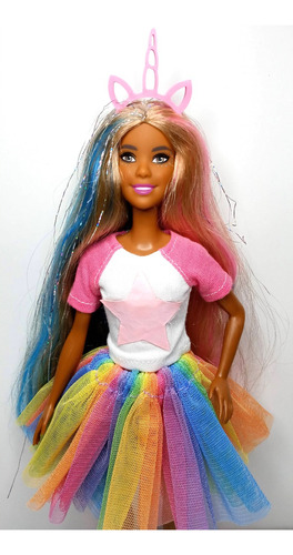 Muñeca Barbie Unicornio Fantasy Hair 2020 Original