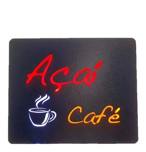 Quadro Luminoso Café-bistrô-cafeterias Tipo Neon Em Led.