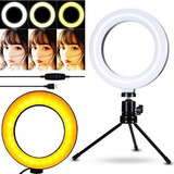 Ring Light 16cm Com Tripé De Mesa Iluminaçao Led Tb1501