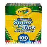 Super Tips Crayola 100 Plumones Marcadores Delgados Lavables