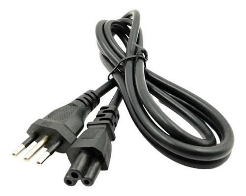 Cable Fuente Poder Tipo Trebol Pc Cargador 1.5 Mts Color Negro