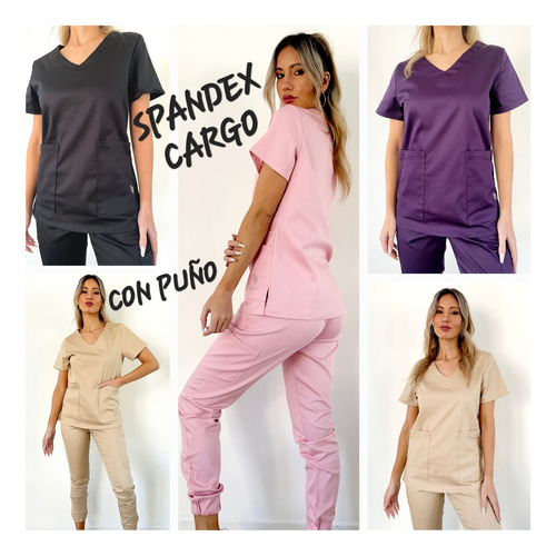 Ambo Cargo Dama Spandex Elastizado L Y J Uniformes