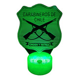 Lámpara 3d De Insignia Carabineros De Chile 7 Colores Led