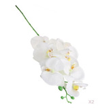 , 2x Flor Artificial Phaleanopsis 9 Cabeza Decor ,