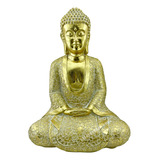 Figura Decorativa Grande Buda Meditando Deco 51cm Zen Zn Ct