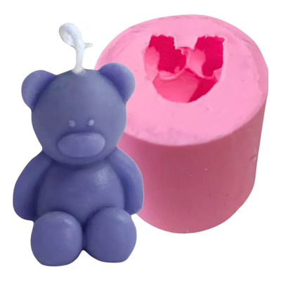 Forma Molde Silicone Sabonete Resina Vela Urso P Mod2