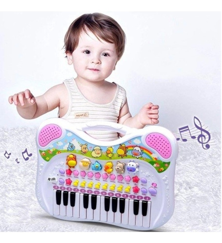Piano Teclado Infantil Musical Sons Animais Bebê Divertido