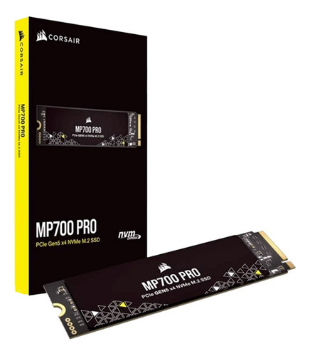 Ssd Corsair Mp700 Pro 1tb M.2 Pcie Gen5 X4 12400 Mb/s Color Negro