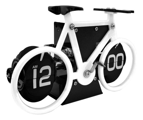 Reloj Decorativo Flip Bicicleta De Escritorio (dif Colores) Color Blanco