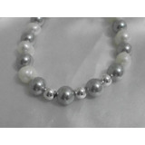 Conjunto Perlas Naturales Cultivadas+perlas Nácar Gris