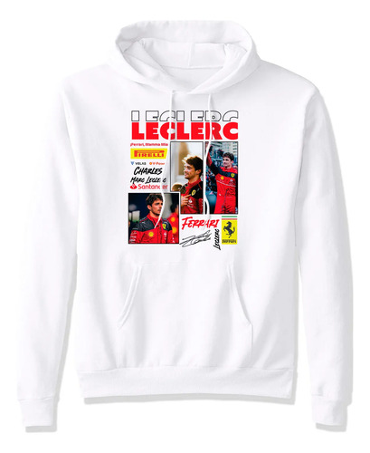Sudadera Poster Piloto Formula 1 Ferrari Leclerc Charles | Envío gratis